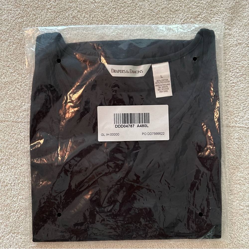 NEW Draper’s & Damon’s Black Sleeveless Tank Top L